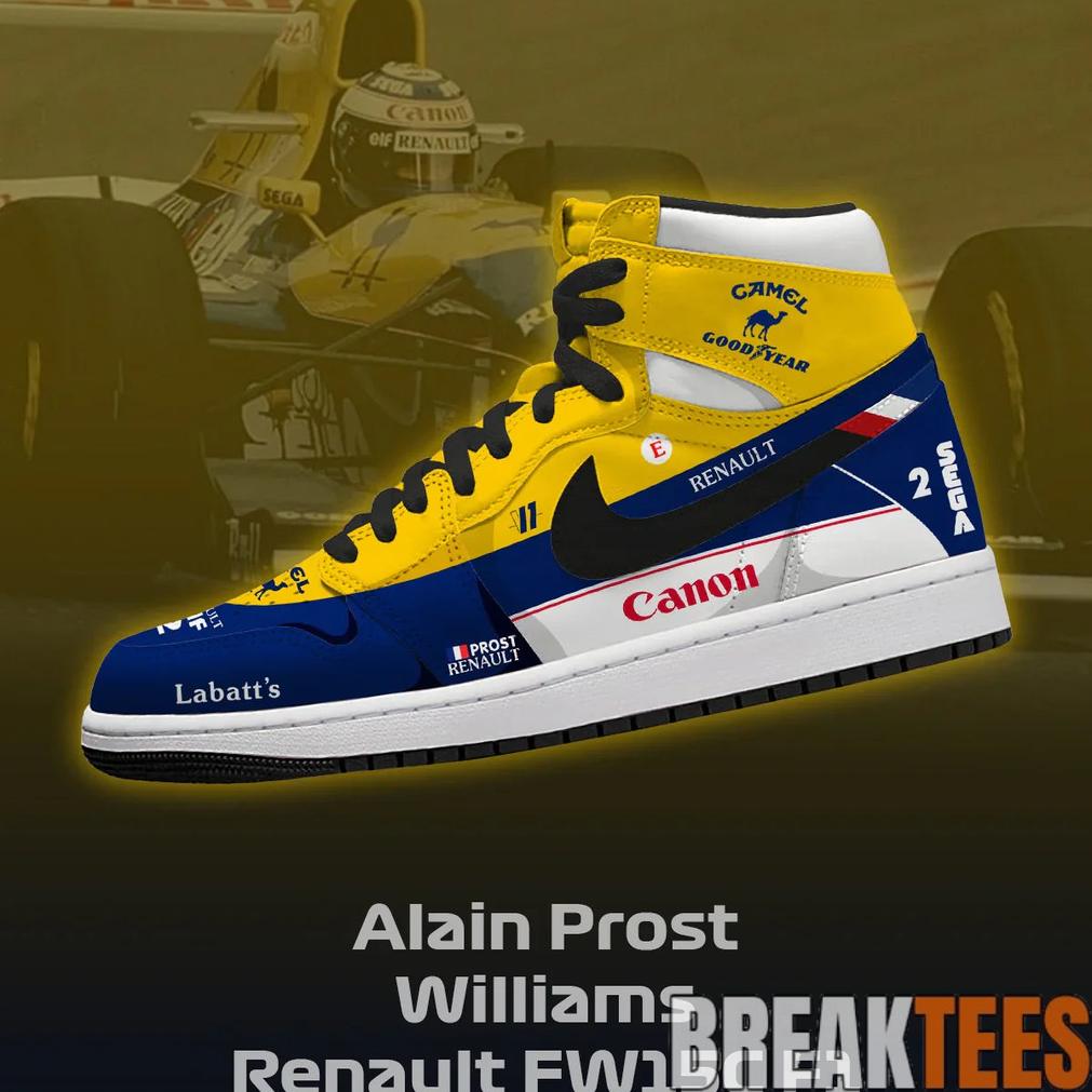 Alain Prost Williams Renault FW15C F1 Racing 2026 Special Design AJ1 Shoes