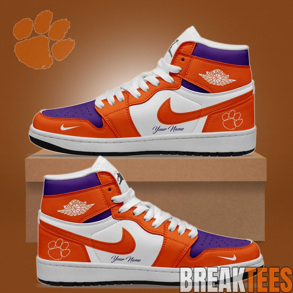 Clemson Tigers Special New Edition Custom AJ1 Shoes