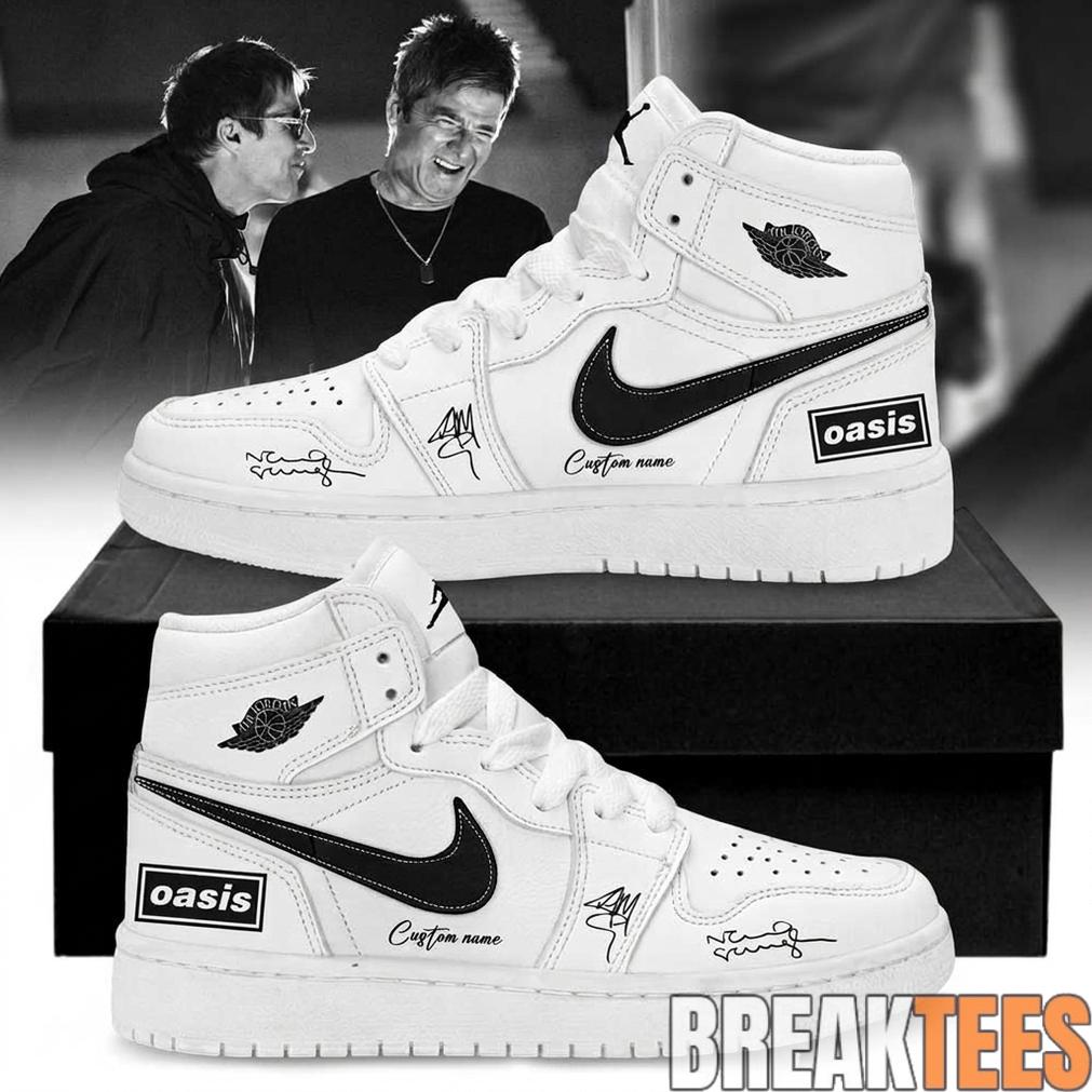 Oasis Don’t Look Back in Anger Signature Custom Name AJ1 Shoes