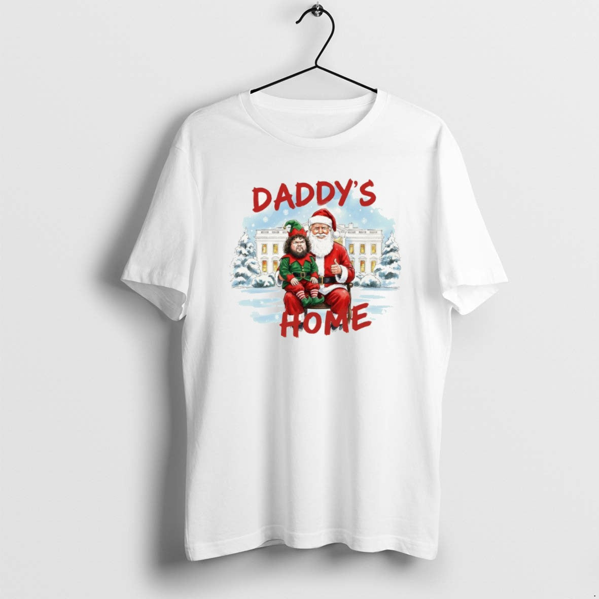 Official Donald Trump Santa Hat Jd Vance Elf Daddys Home Merry Christmas