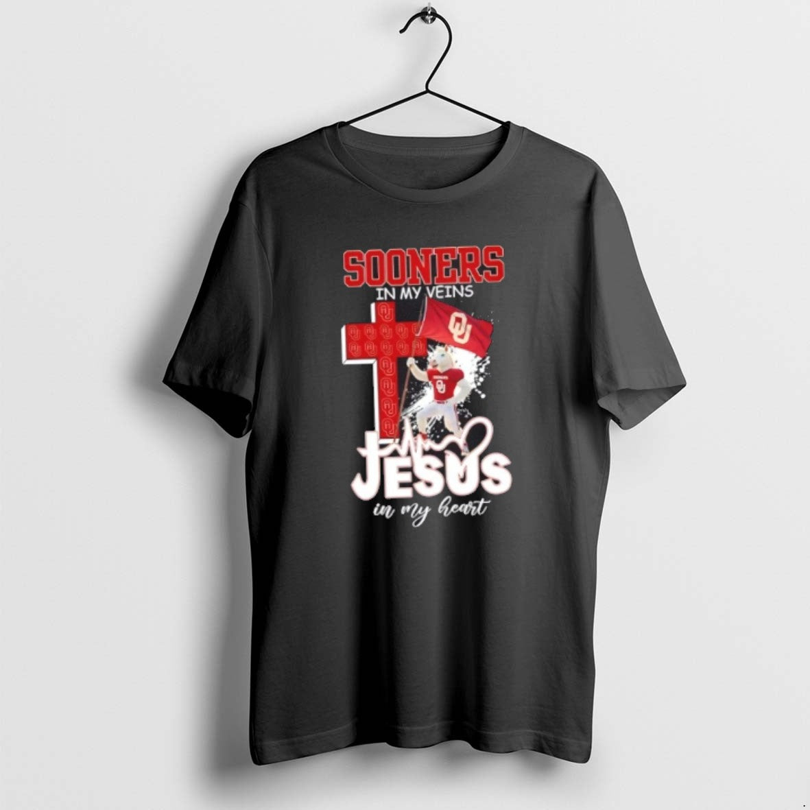 Official Mascots Oklahoma Sooners Flag In My Veins Jesus In My Heart