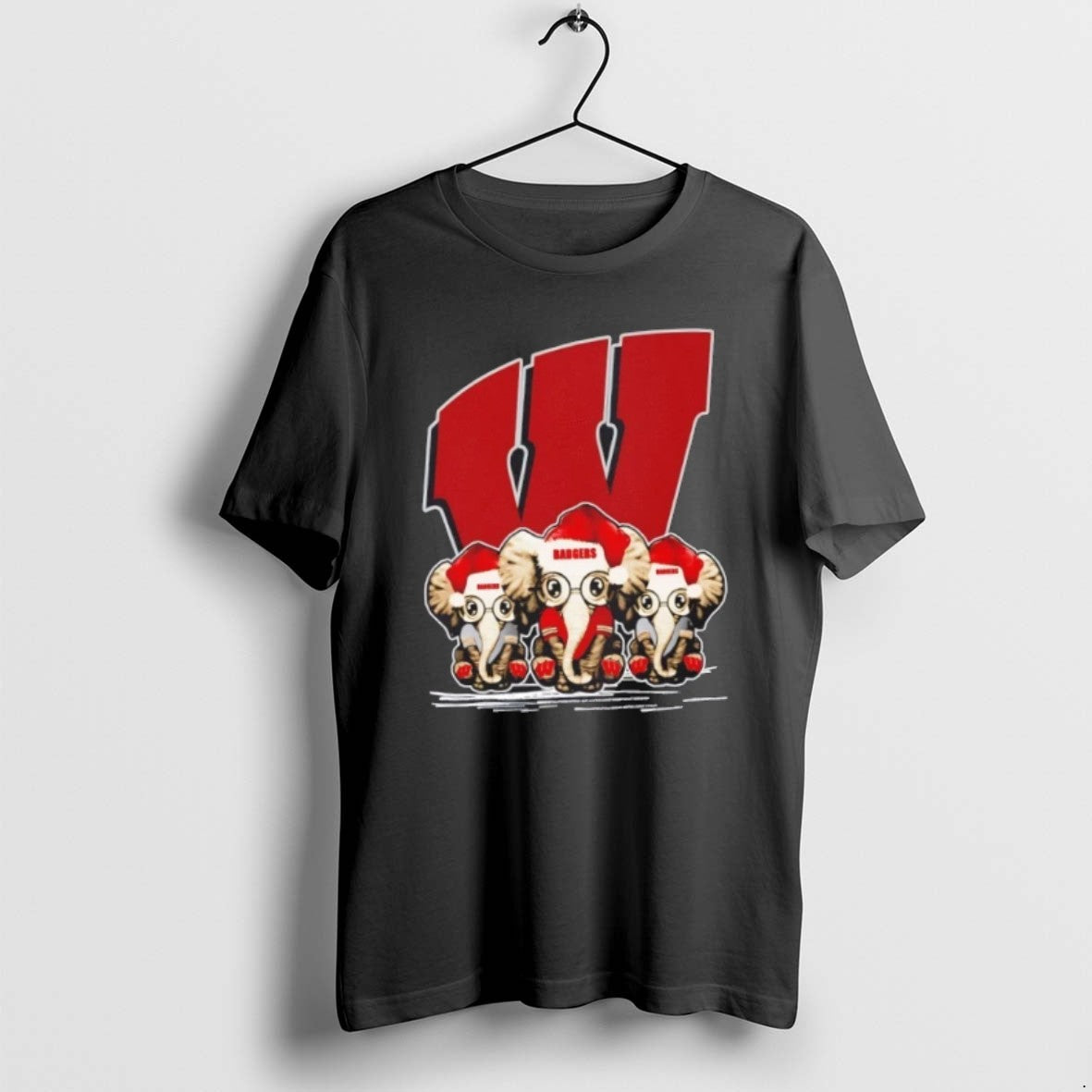 Official Wisconsin Badgers X Elephants Santa Hat Merry Christmas