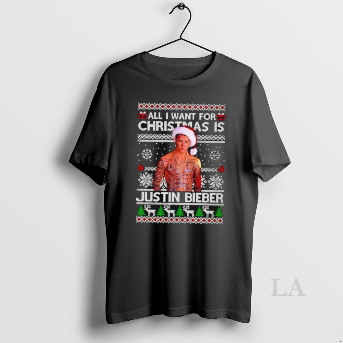 Original All I Want For Is Justin Bieber Ugly Christmas Sweat