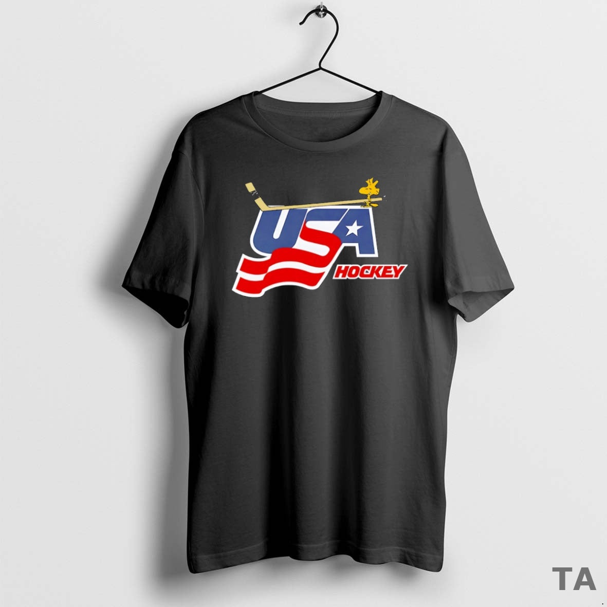 Top Peanuts Woodstock Usa Hockey T Shirt Sweater