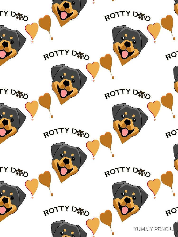 ROTTIE DAD HEAD TILT - ROTTWEILER DAD ROTTIE DAD SIMPLISTIC DESIGN by YUMMY PENCIL