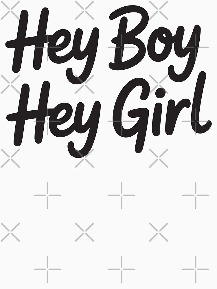 Hey Boy Hey Girl Bold Retro Typography by Digital Art Works Hub
