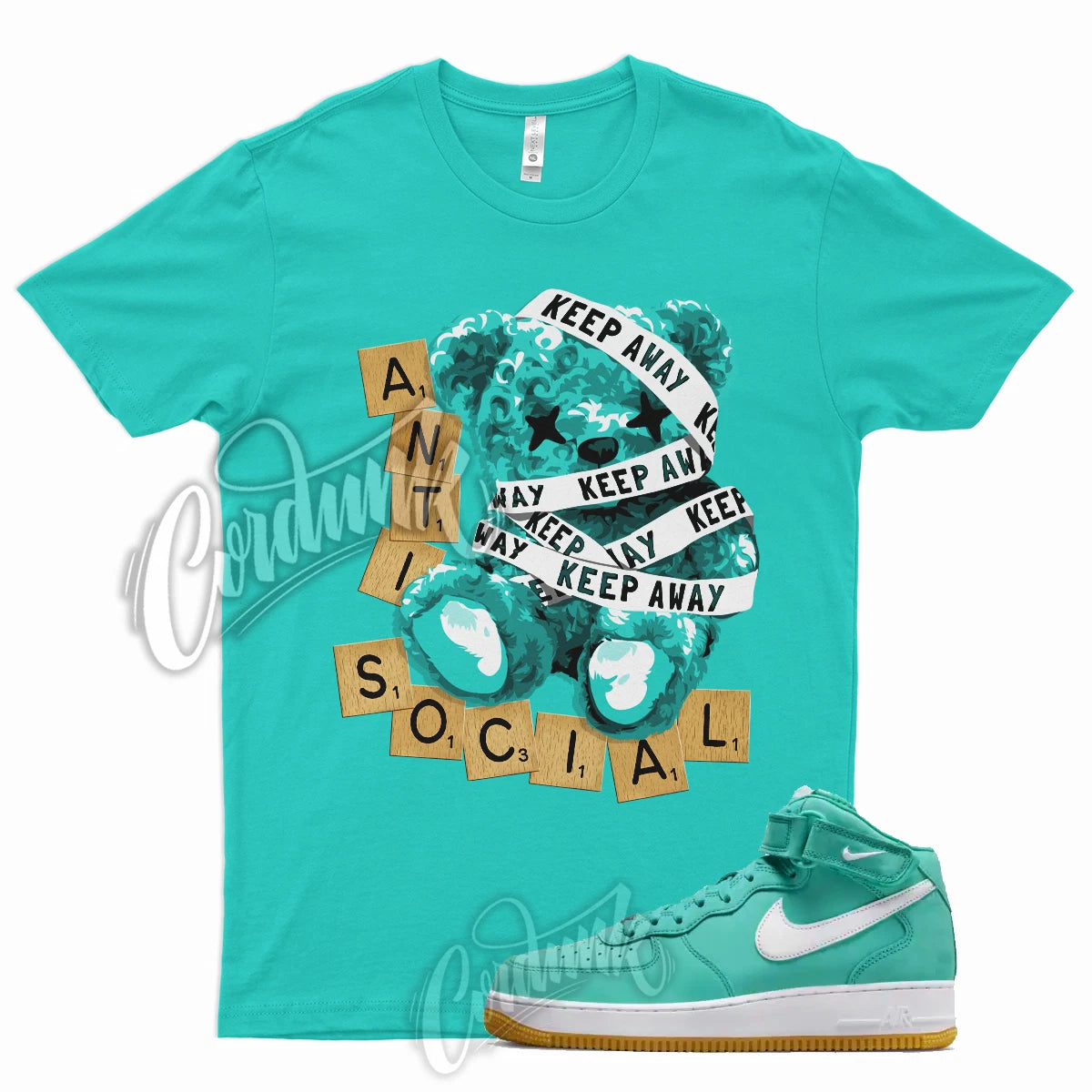 ANTI T Shirt for Air Force 1 Mid Washed Teal Low Dunk Coral Snake Griffey