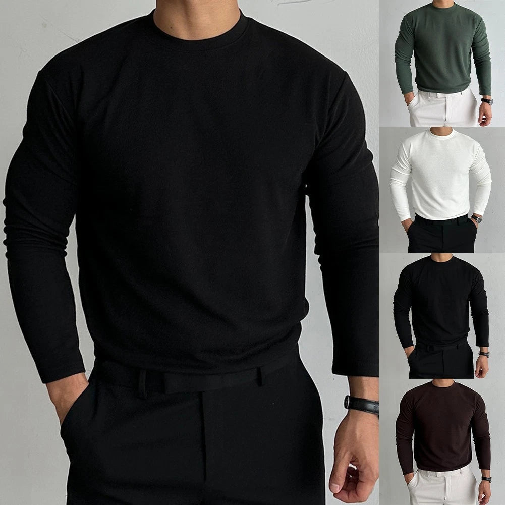 Men's Slim Fit Long Sleeve Gym T-Shirt for Bodybuilding and Sports Use