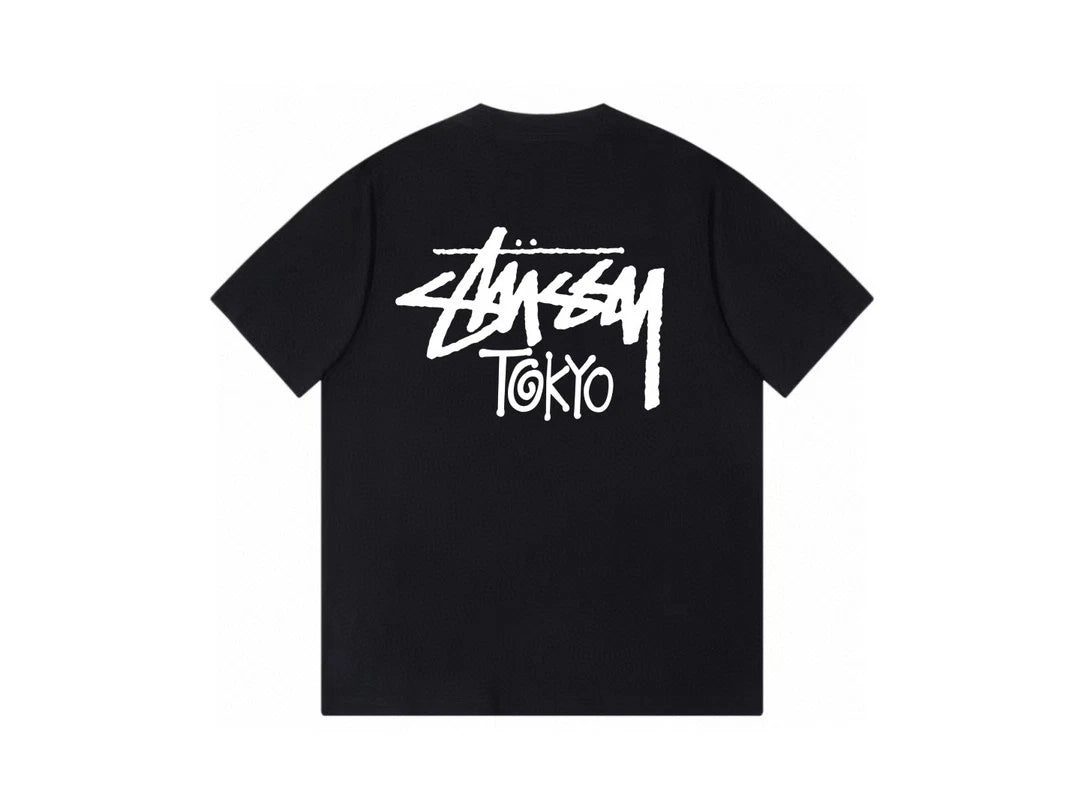 Tokyo city Stussy tee Black / white t shirt
