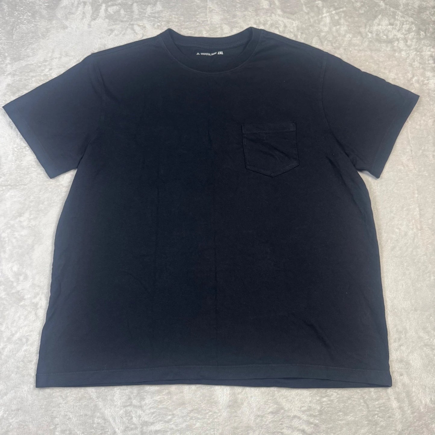 NWOT American Giant Mens Short Sleeve Pocket T Shirt Tee Black 2XL Made in USA