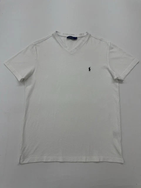 Polo Ralph Lauren Men's White V-Neck Logo T-Shirt Big Tall L