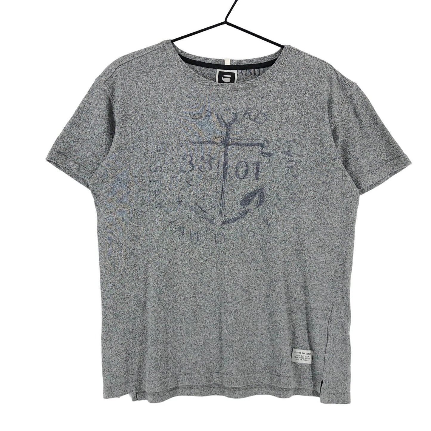 G-STAR RAW Grey Slim Fit T-Shirt Mens Size L