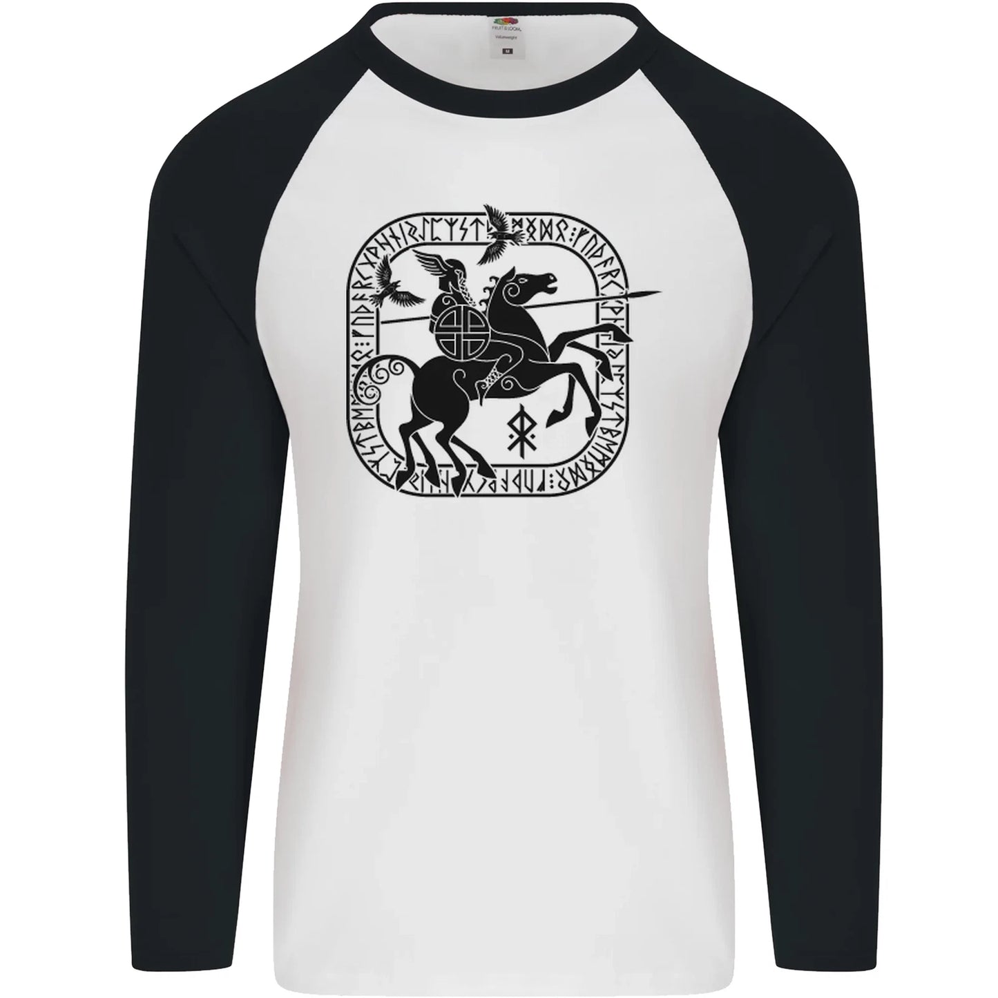Odin Wotan Vikings Valhalla Norse Mythology Mens L/S Baseball T-Shirt
