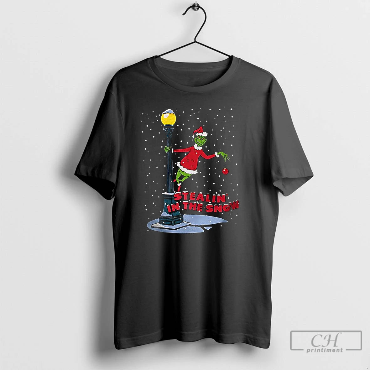 Classic Grinch Stealing In The Snow Cartoon Christmas