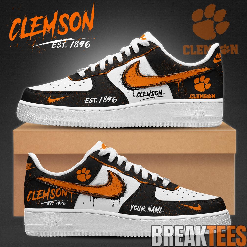 Clemson Tigers Special New Edition Custom AF1 Shoes