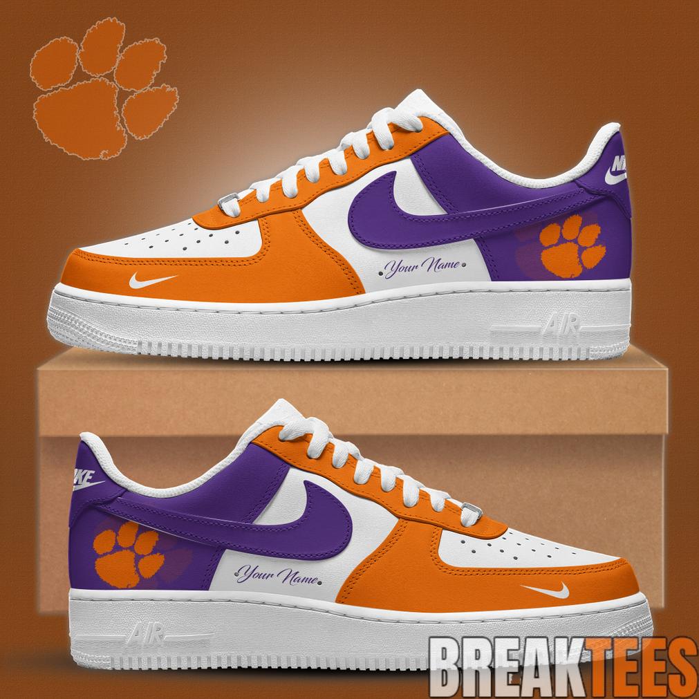Clemson Tigers Special New Edition Custom AF1 Shoes