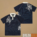 Derschutze Floral Polo World Cup Denim Navy Cool