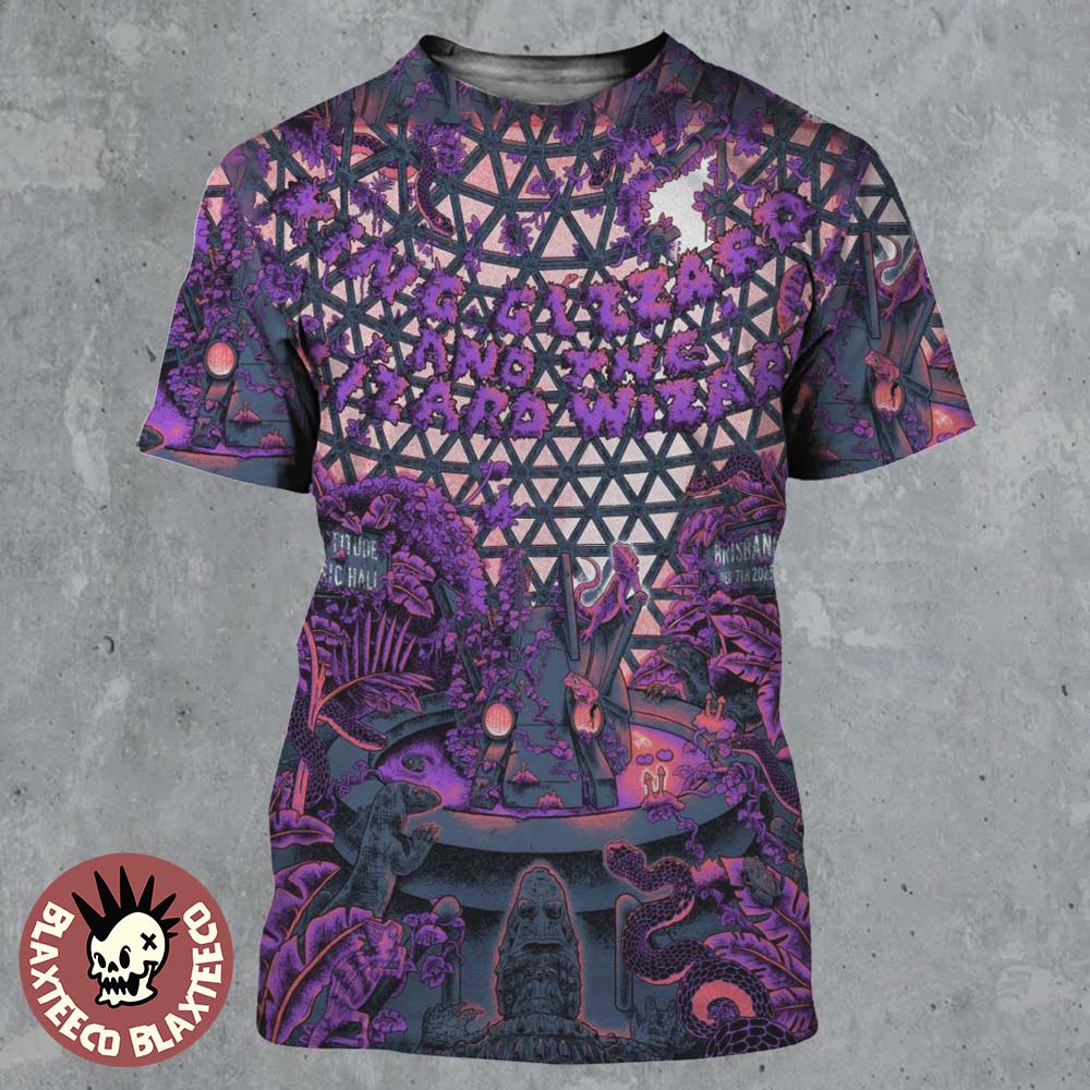 King Gizzard And The Lizard Wizard Brisbane Australia 2025 Event Poster At Fortitude Music Hall On December 7 2025 All Over Print Shirt