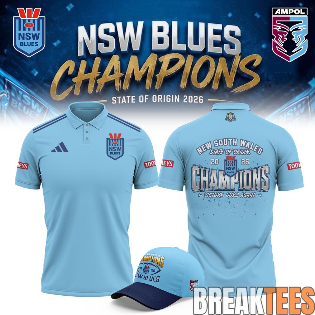 New South Wales Blues 2026 State Of Origin Champions Champions Polo
