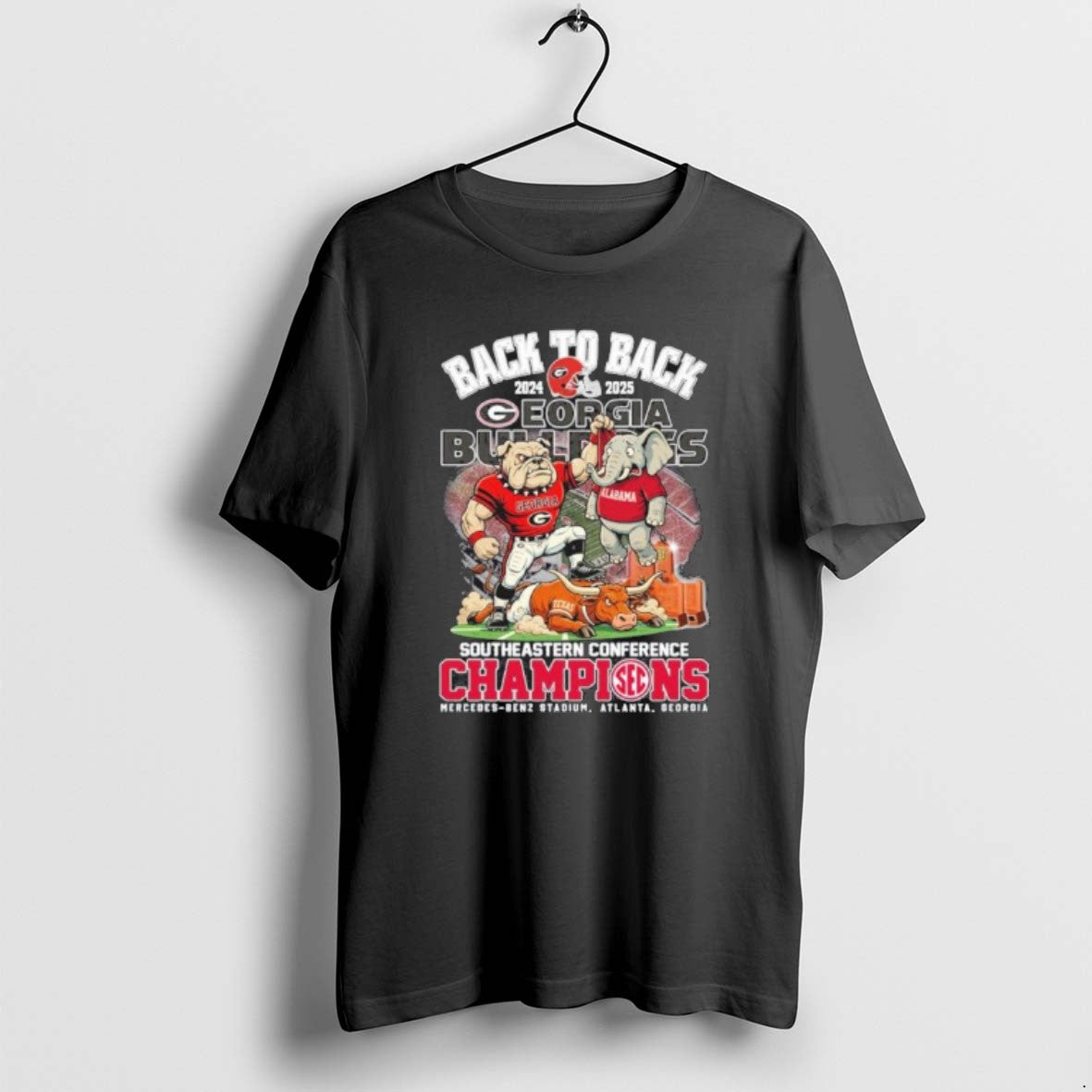 Official Back 2 Back 2024 2025 Georgia Bulldogs Mascot Southern Conference Champions