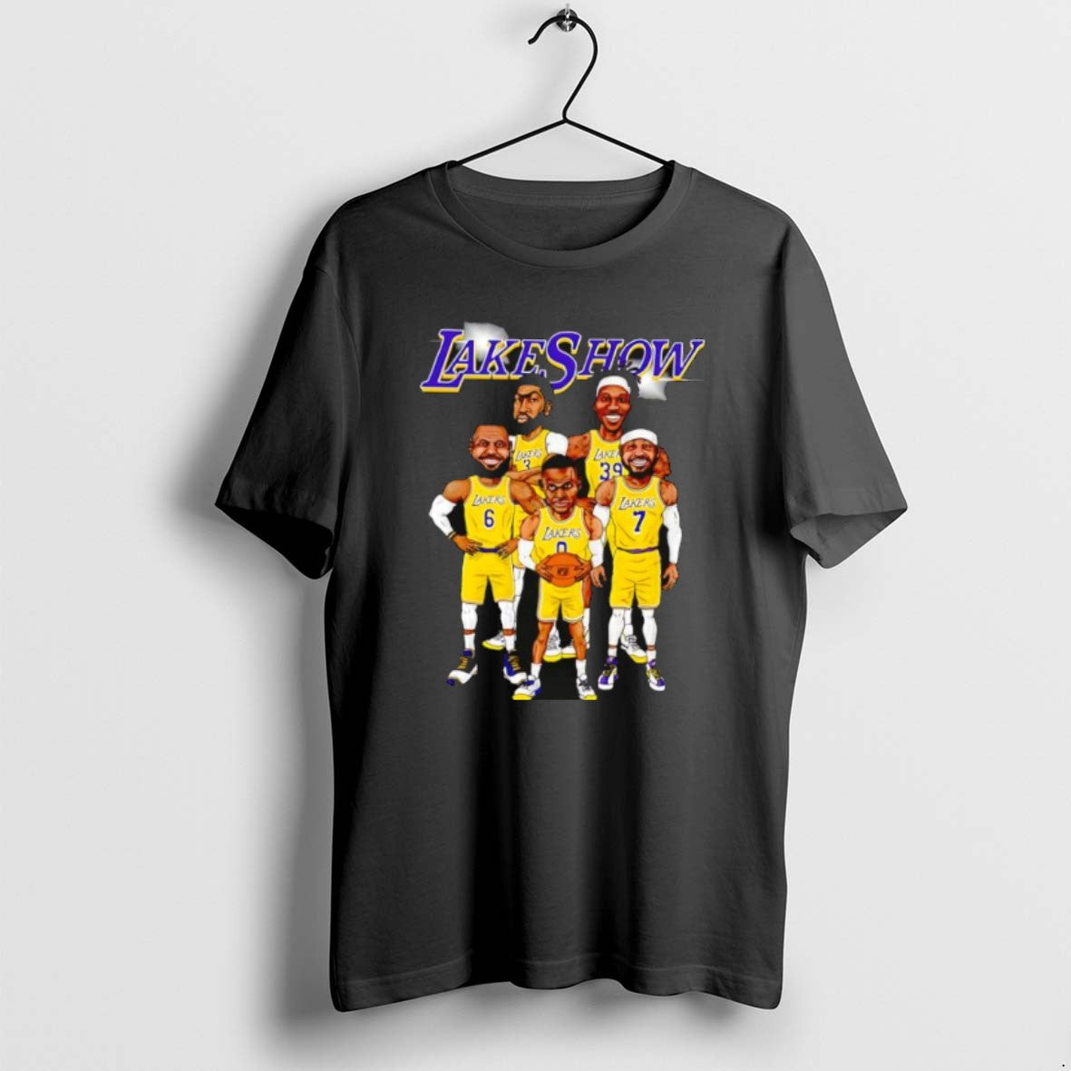 Official Lakeshow Los Angeles Lakers Team Players Cartoon