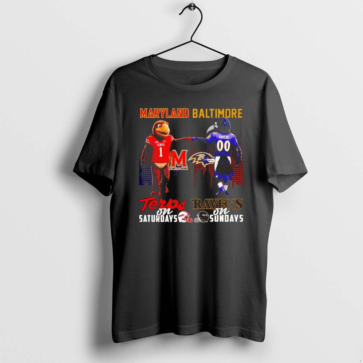 Official Maryland Terrapins On Saturdays Baltimore Ravens On Sundays Mascot Chriast