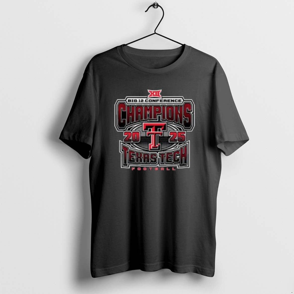 Official Texas Tech Big 12 Champs Grid Iron Circle Black