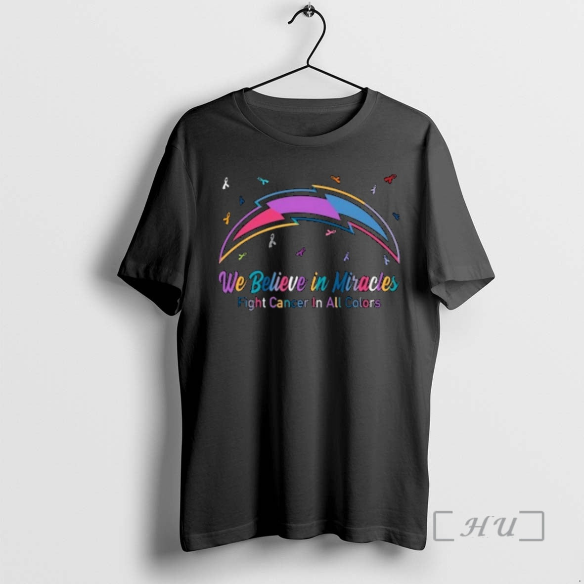 Officials Los Angeles Chargers We Believe In Miracles Fight Cancer In All Colors Premium