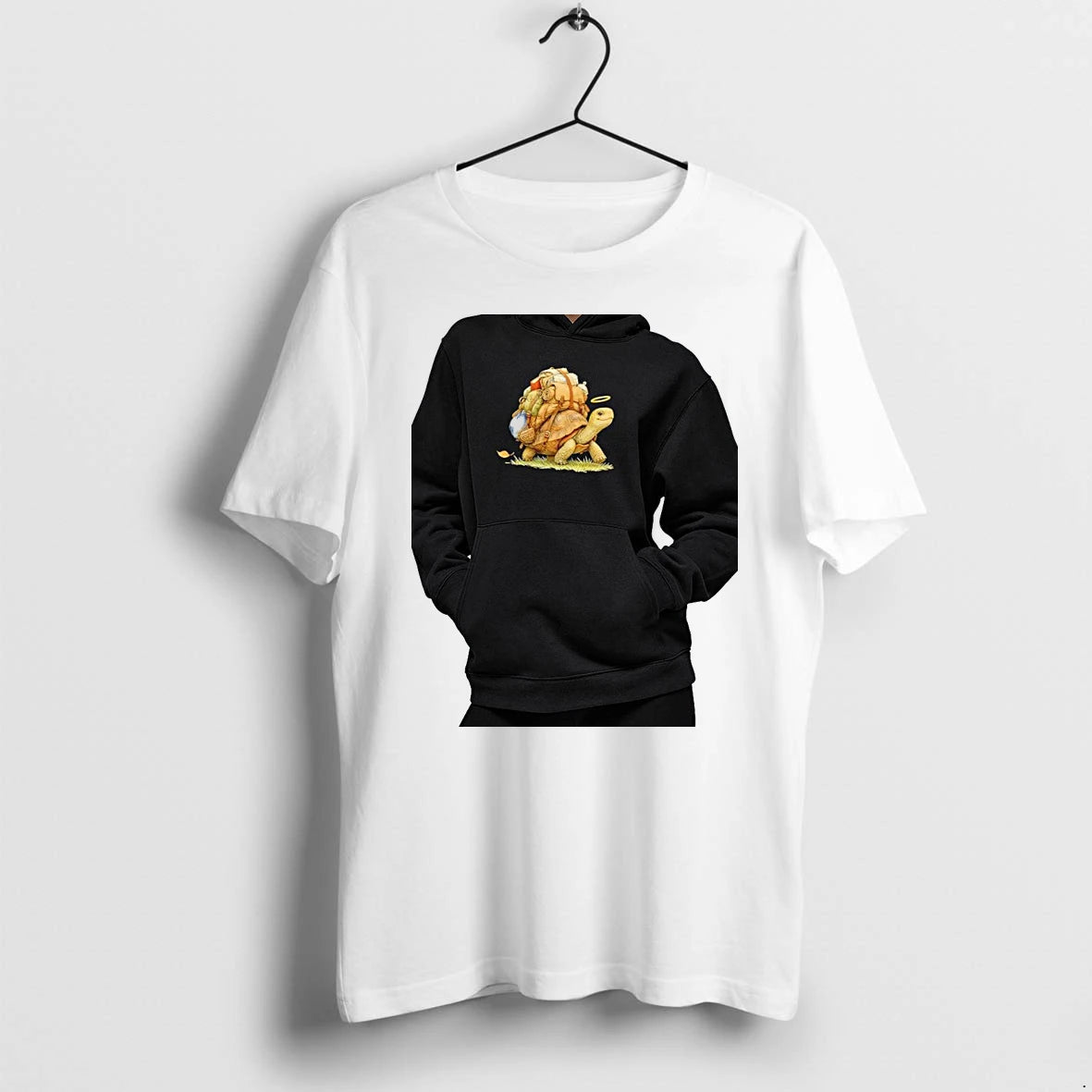 Officials Traveling Turtle With Backpack And Halo Premium T Shirt