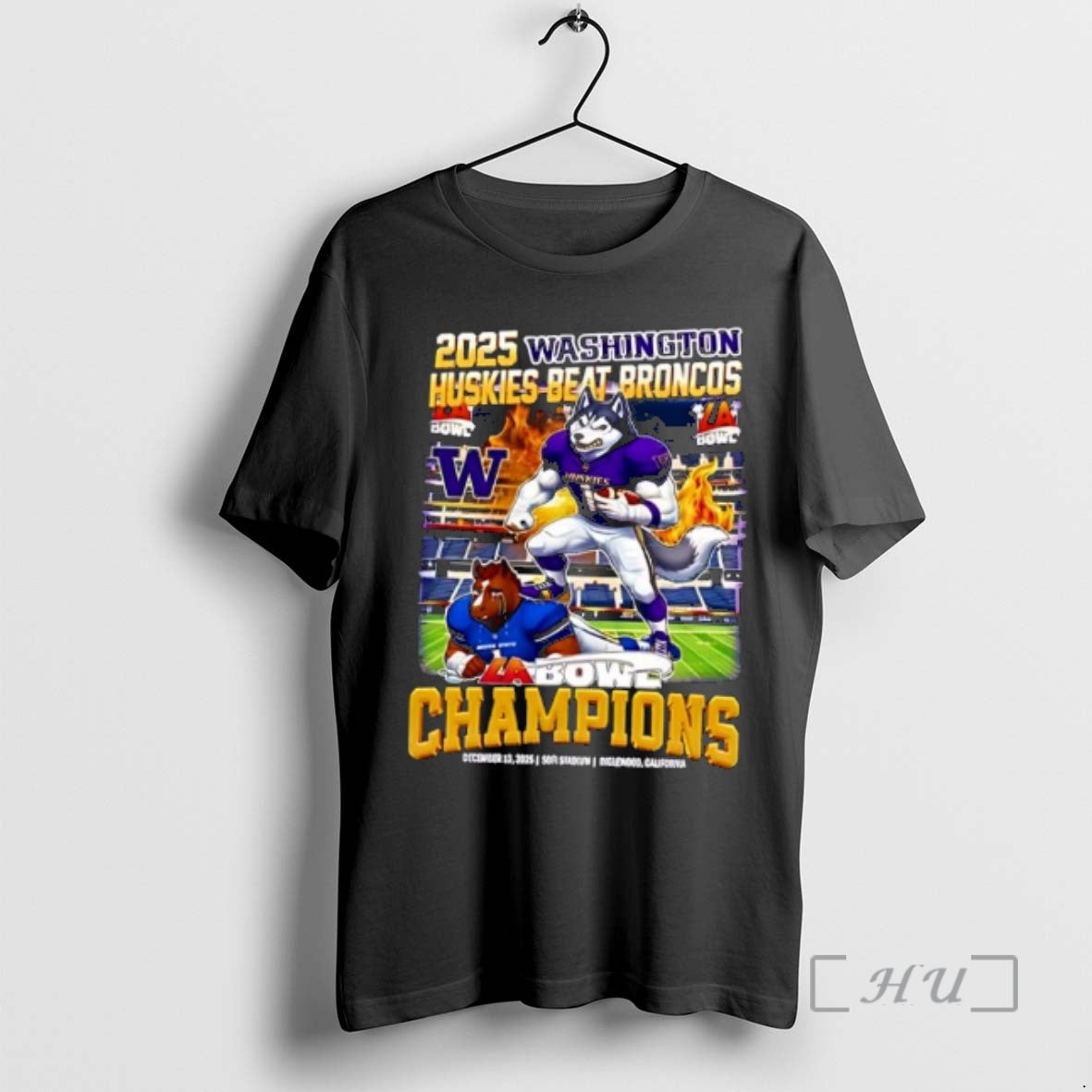 Officials Washington Huskies Beat Broncos 2025 La Bowl Champions Mascot