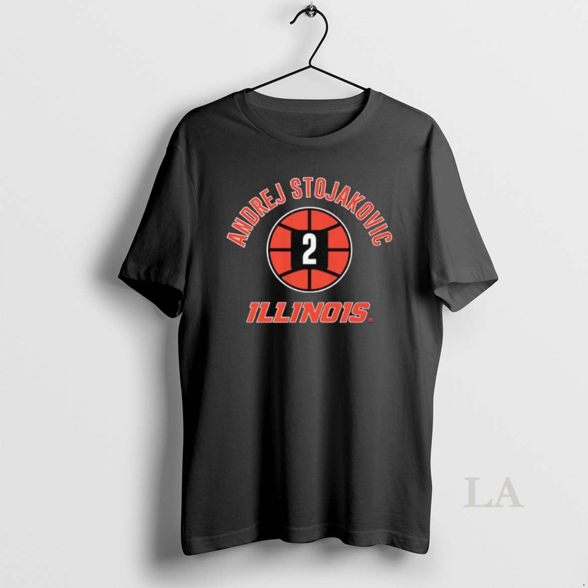 Original Andrej Stojakovic Name Number Ball Illinois Basketball