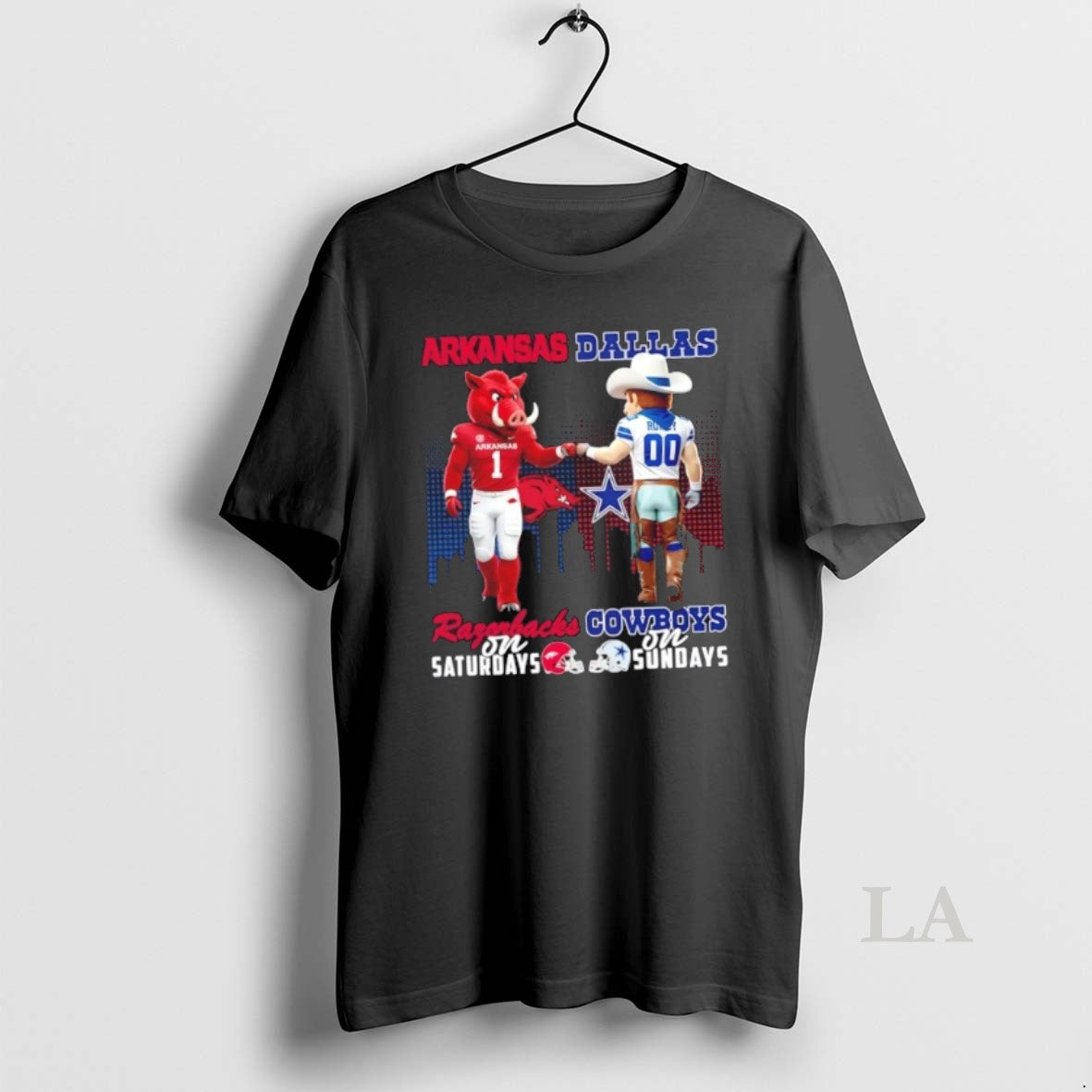 Original Mascots Arkansas Razorbacks On Saturdays X Dallas Cowboys On Sundays Skyline