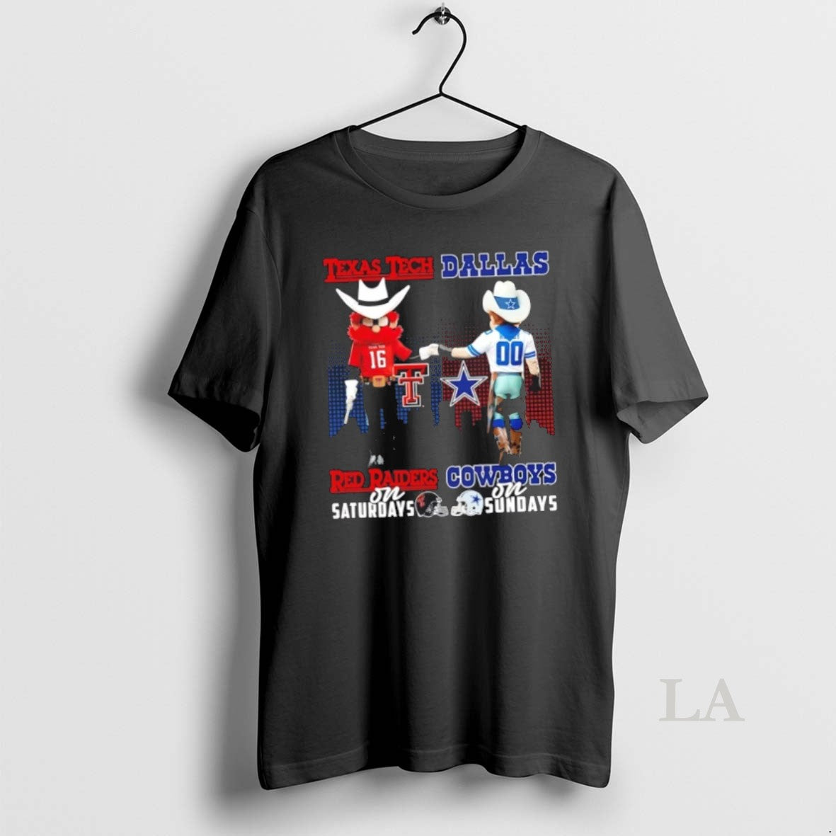 Original Mascots Texas Tech Red Raiders On Saturdays X Dallas Cowboys On Sundays Skyline