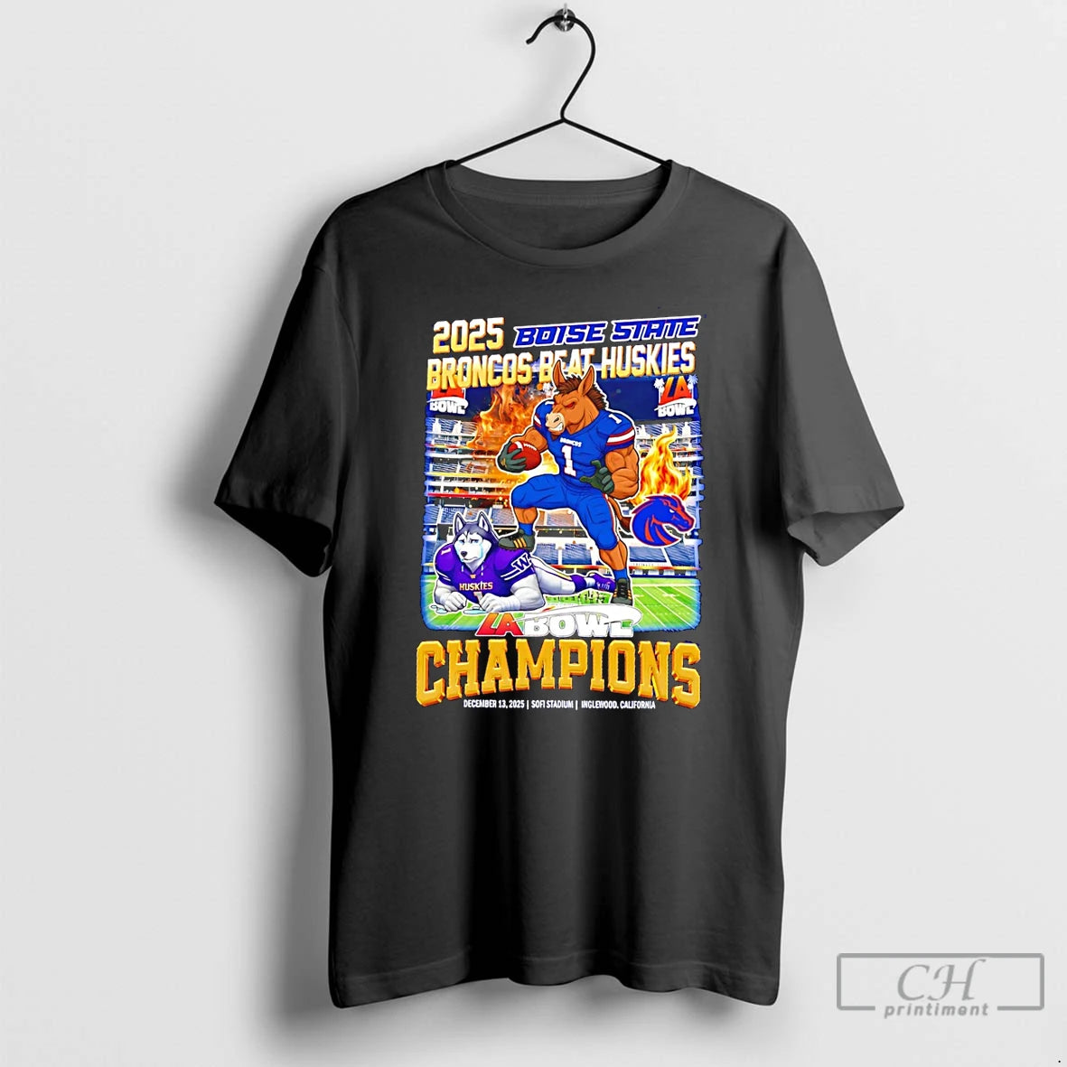 Premium Boise State Broncos Beat Huskies 2025 La Bowl Champions Mascot