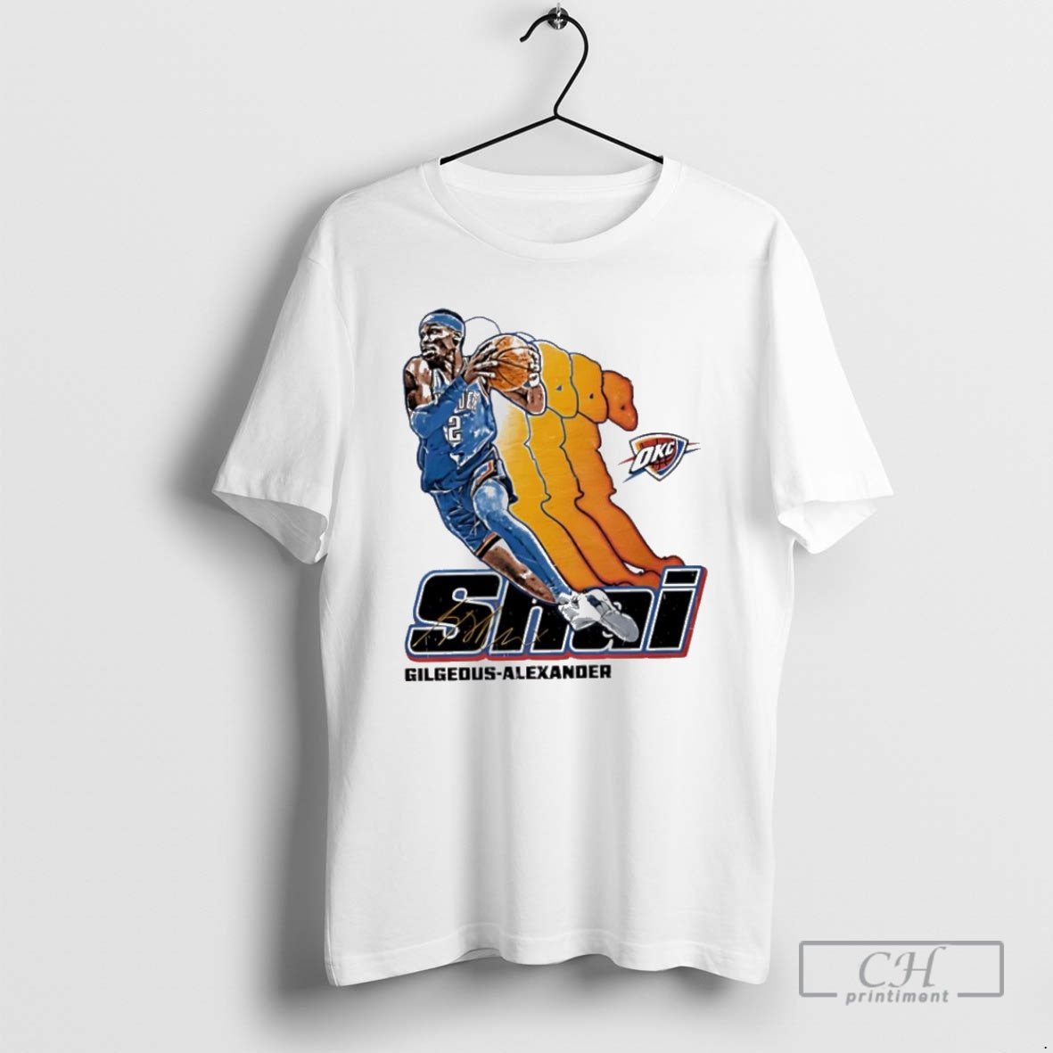 Premium Shai Gilgeous Alexander Oklahoma City Thunder Signature 2 Retro Vibe Graphic Shirt Sweater