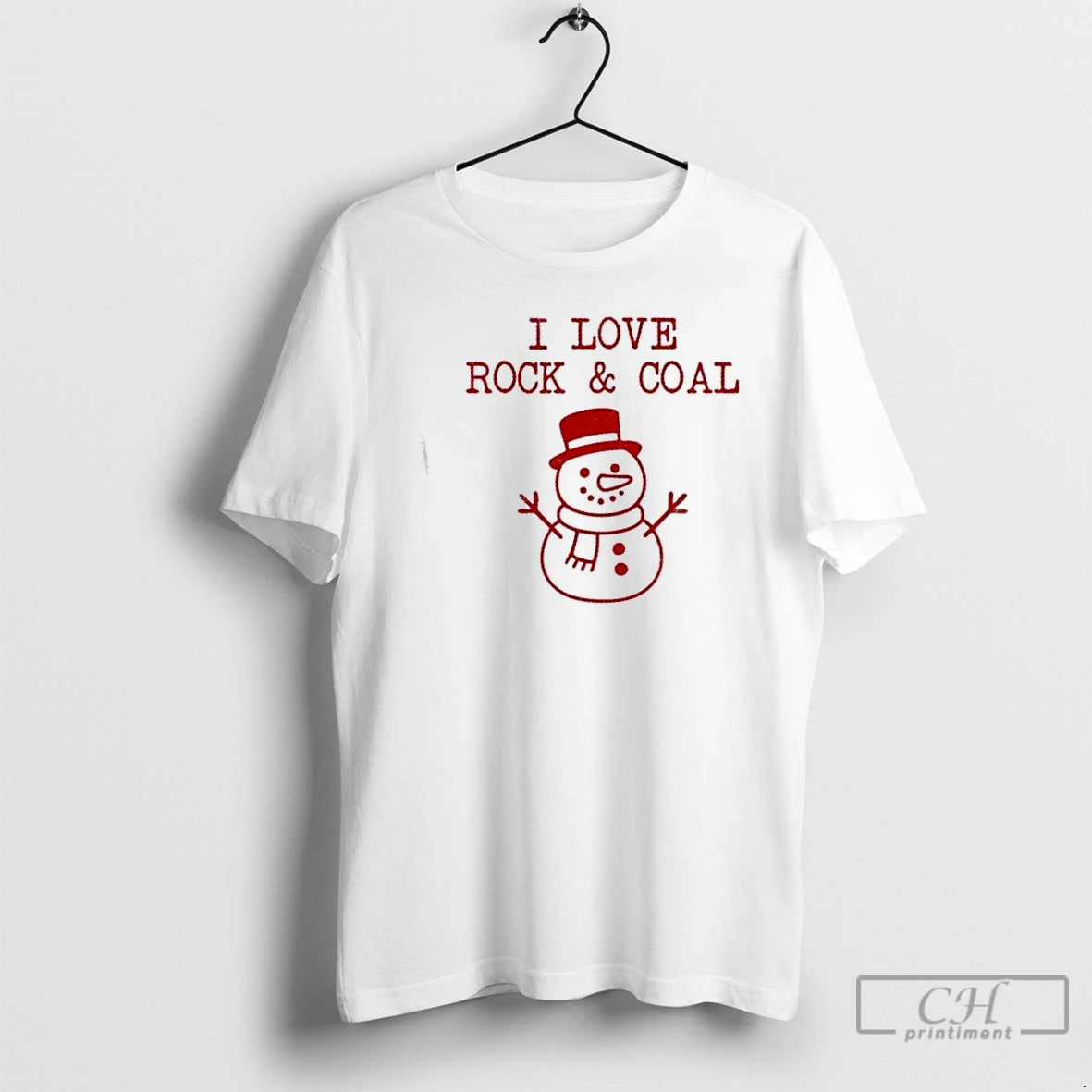 Premium Snowman I Love Rock And Coal Christmas
