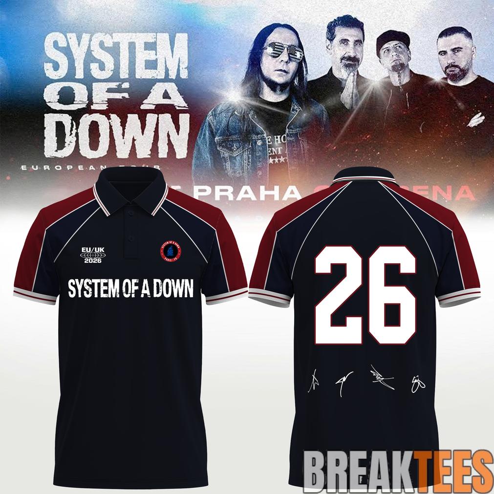 System of a Down “Europe-UK Stadium Tour 2026” Signature Polo Shirt