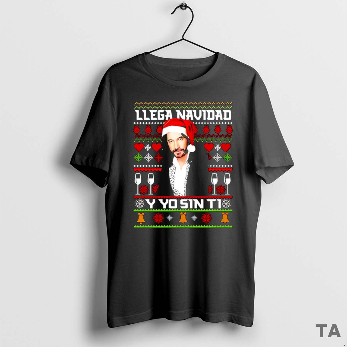 Top Marco Antonio Solis Llega Navidad Y Yo Sin Ti Ugly Chirstmas T Shirt Sweater