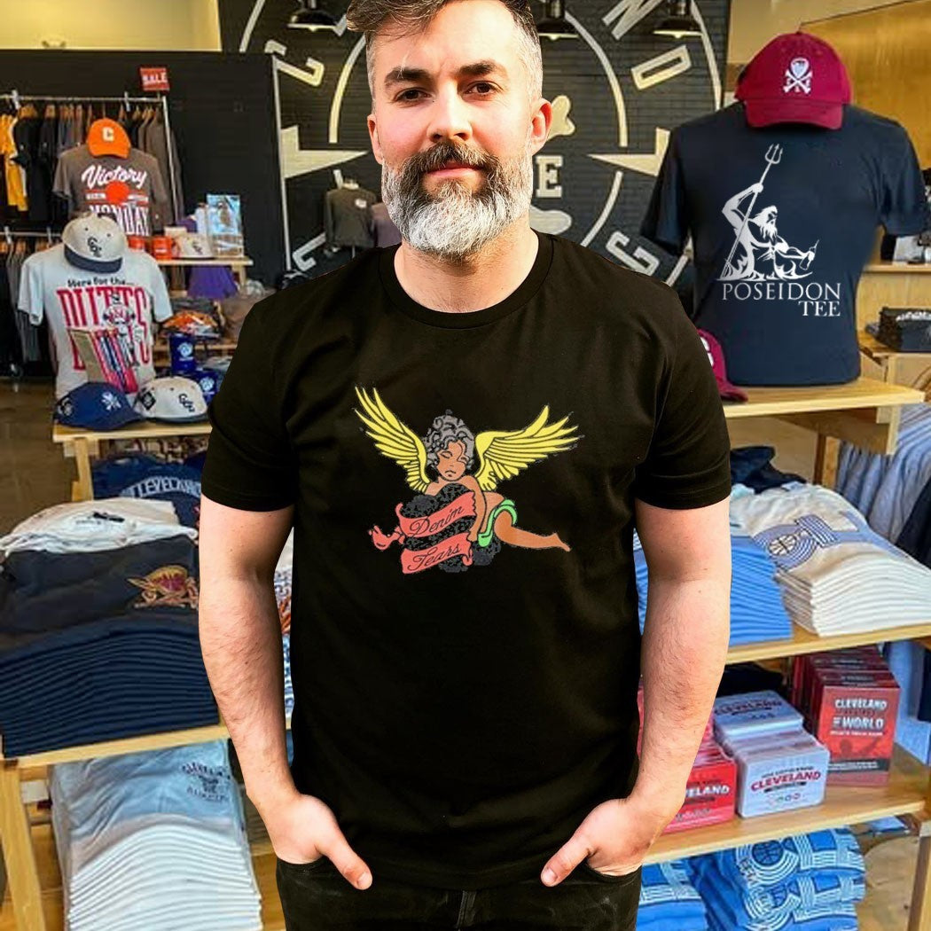 Denim Tears Black Cherub Angel T-shirt
