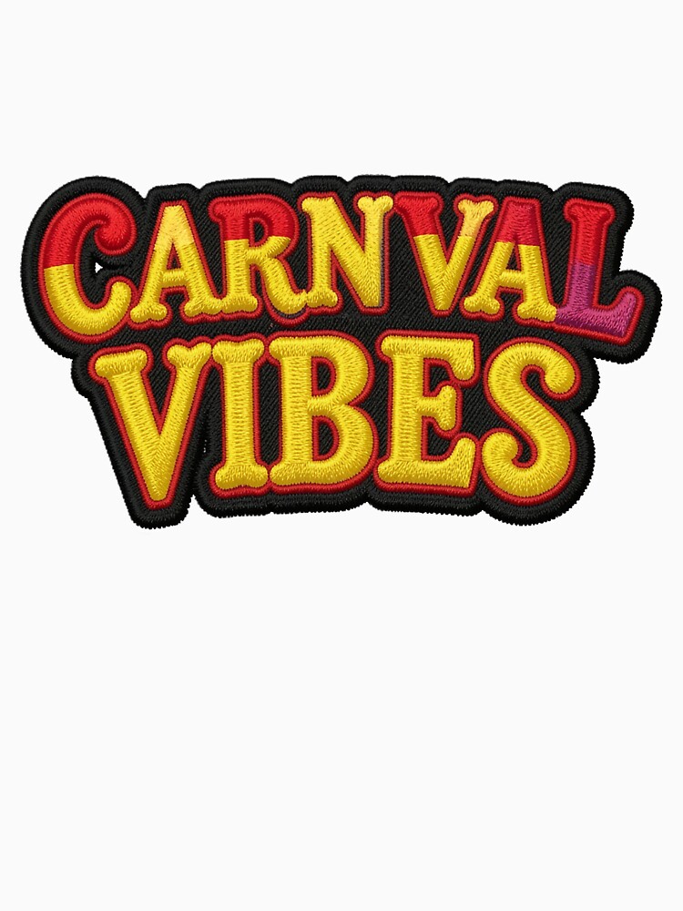 Carnival Vibes – Retro Embroidered Patch Style Typography by myforestfog