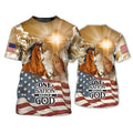 American Horse - One Nation Under God Patriotic 4Th Of July 3D Shirt V470