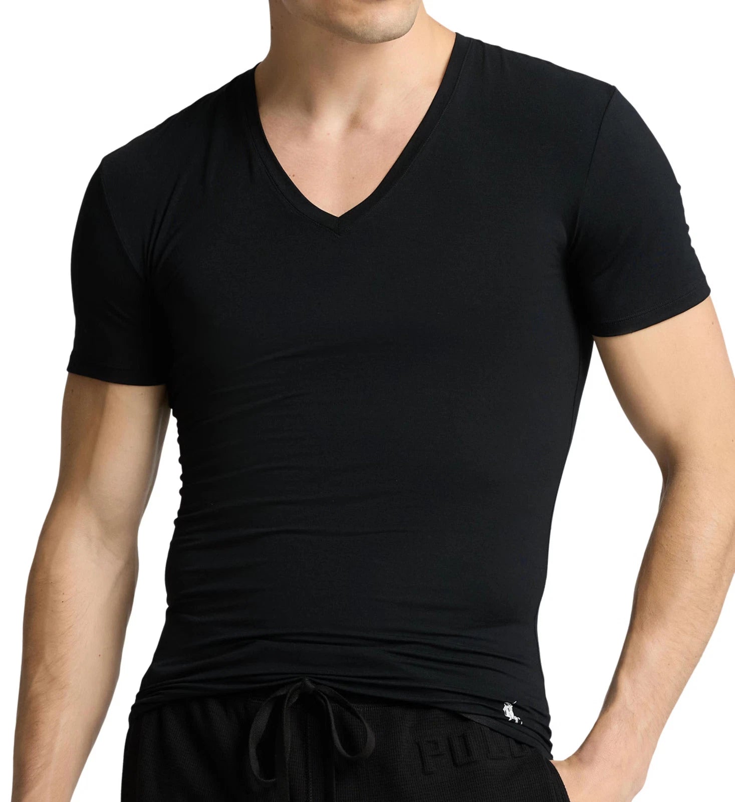 Polo Ralph Lauren LEMVP2 Perfect Flex Tee V-Neck T-Shirt - 2 Pack