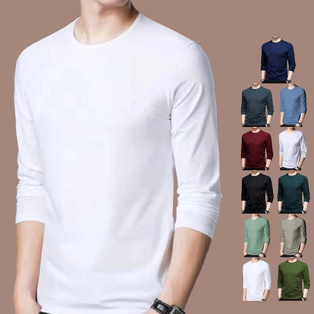Daily Mens T-shirt Hygroscopic Muscle Activewear Slim Fit Solid Color Comfy