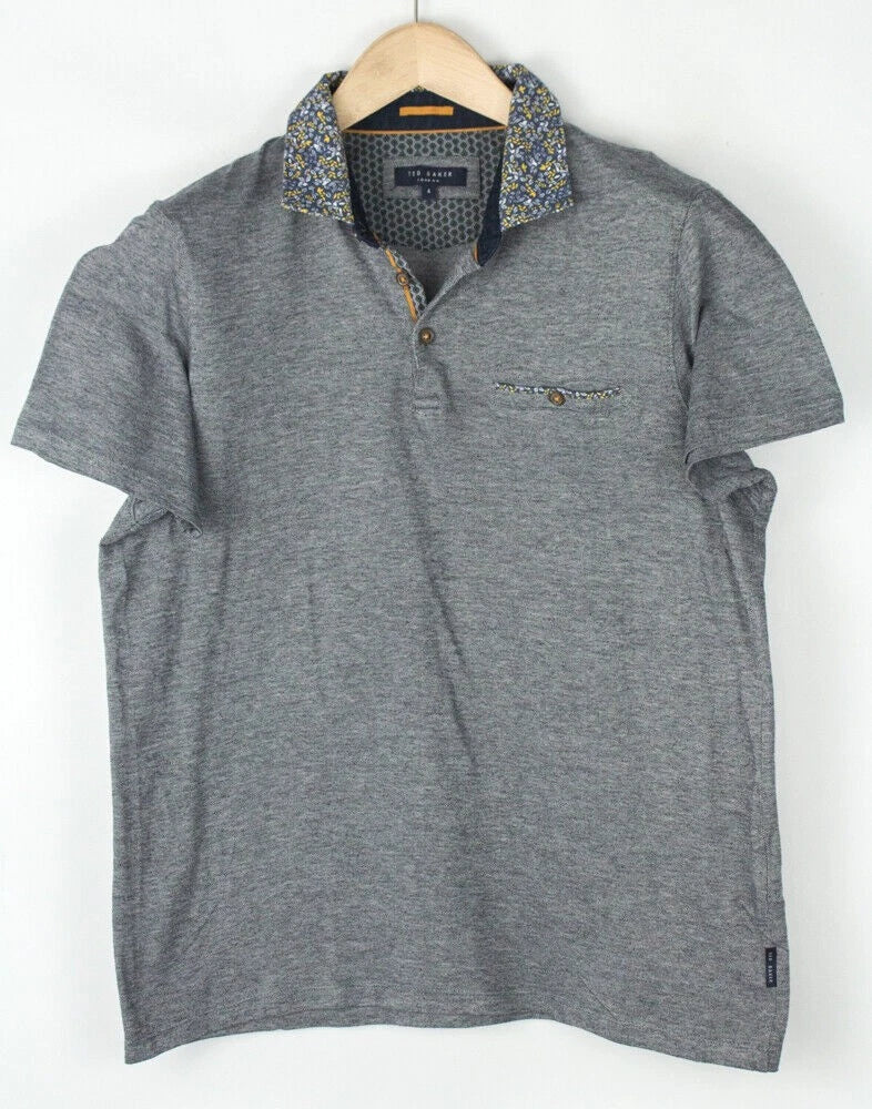 TED BAKER LONDON Polo Neck T-Shirt Casual Slim Fit Mens Size L (4)