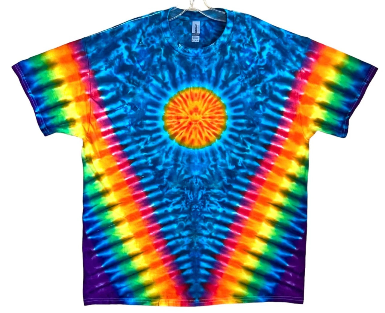 Tie Dye Shirt | Sun Rainbow V Blotter | Handmade | Unisex | Tall | Women's