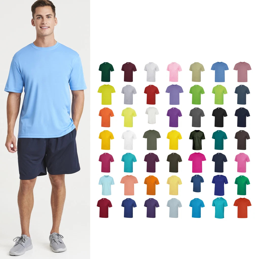 AWDis Just Cool T-Shirt - Men Polyester Gym/Summer/Sports/Running Tee (B)