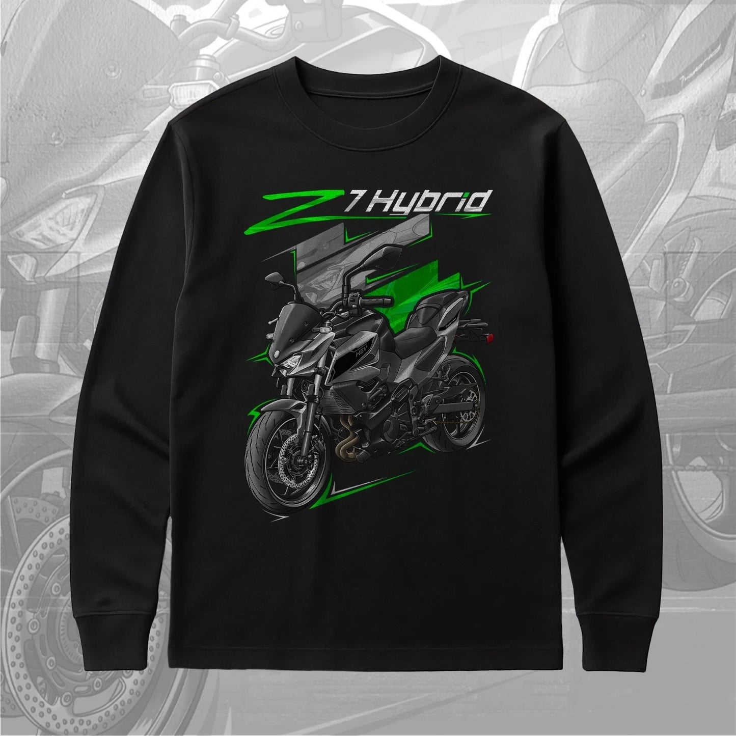 Kawasaki Z7 Hybrid 2024-2025 for Riders fan - Long Sleeve T-shirt