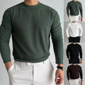 Men Gym T-shirt Breathable Long Sleeve Slim Fit Crew Neck Polyester Fabric