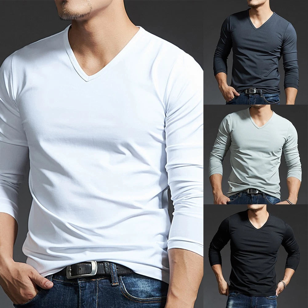 Fashionable V Neck Muscle Tee Undershirt Activewear Blouse Tops (83 characters)