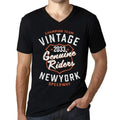 Men's Graphic T-Shirt V Neck New York Genuine Riders 2033 Eco-Friendly Limited
